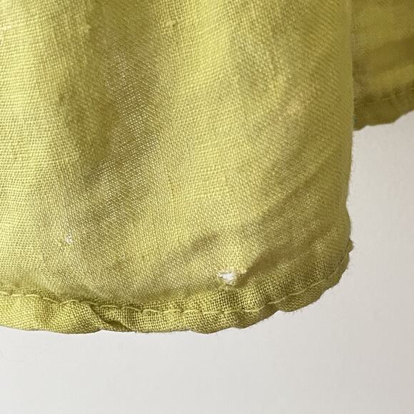 RARE Y2K Fairy Cottagecore Boho Linen Dress Green Beaded Crochet Italy M - Picture 6 of 11